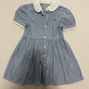 Ralph Lauren Baby Girl Striped Shirtdress - Size 18M